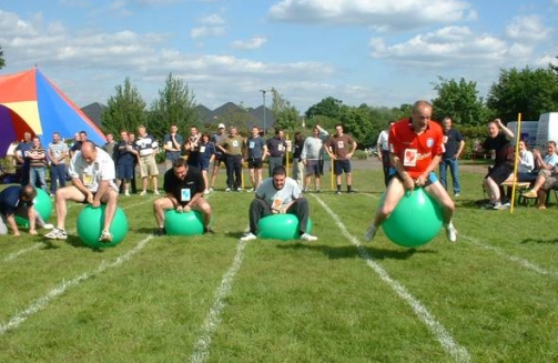 Space hopper race'